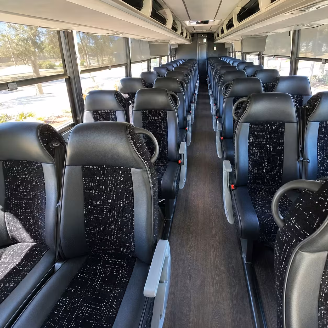 56 passenger charter bus interior