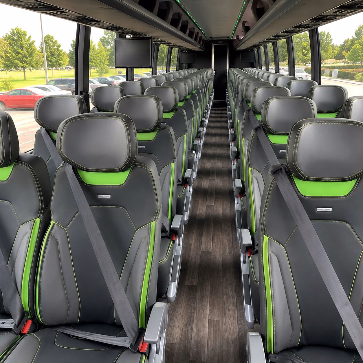 clinton township charter bus interior gallery