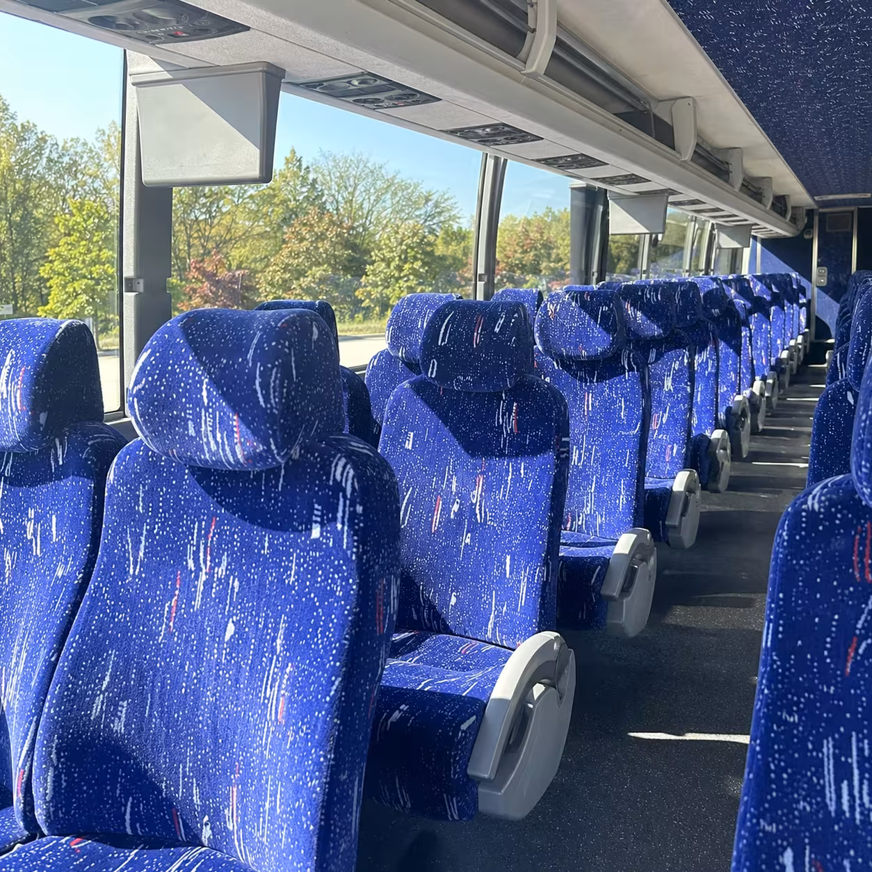 clinton township charter bus interior