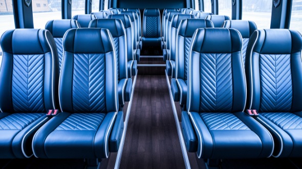 clinton 15 passenger minibus inside