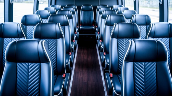 clinton 18 passenger minibus inside