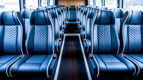 clinton 25 passenger minibus inside