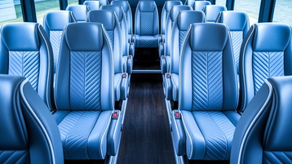 clinton 28 passenger minibus inside