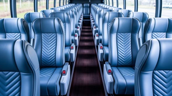clinton 50 passenger charter bus interior