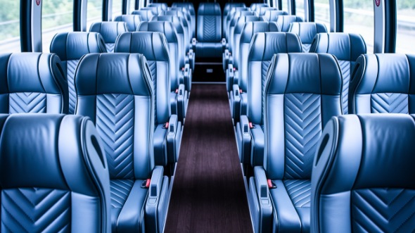clinton 54 passenger charter bus interior