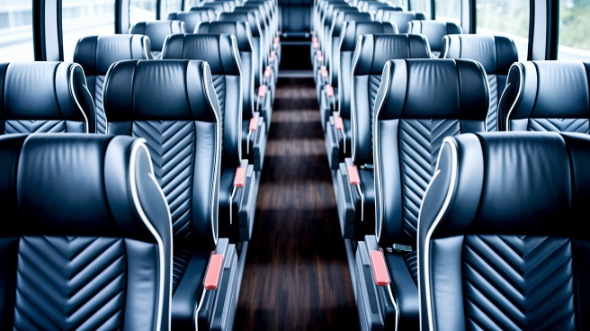 clinton 54 passenger charter bus rental