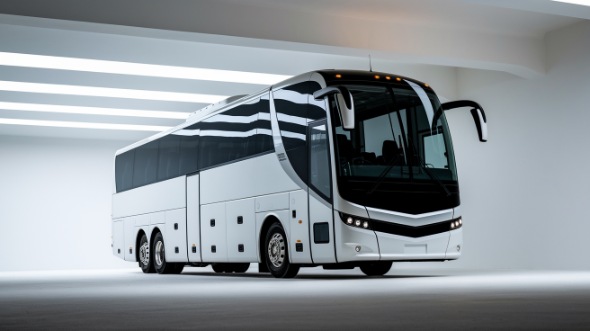clinton 54 passenger charter bus