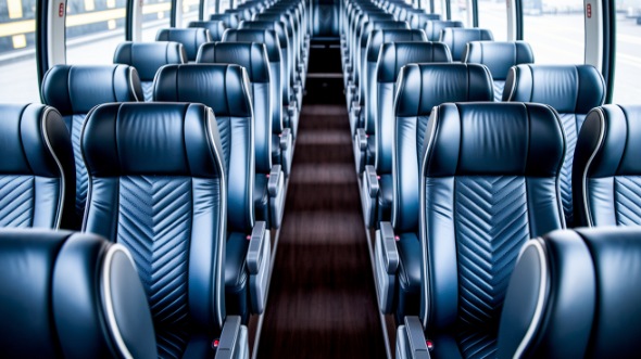 clinton 55 passenger charter bus rental