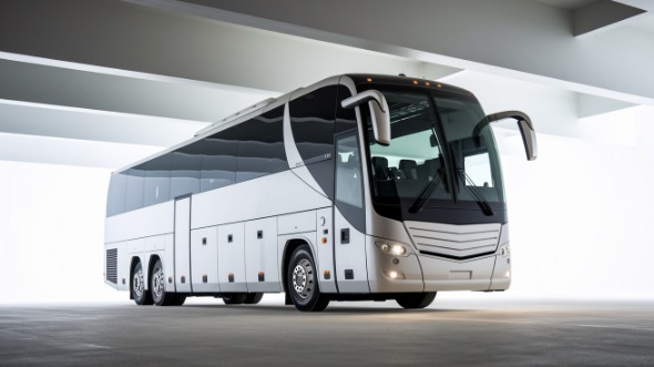 clinton 56 passenger charter bus