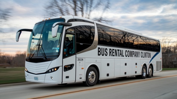 clinton charter bus
