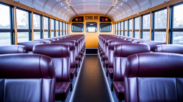 clinton school bus rental inside