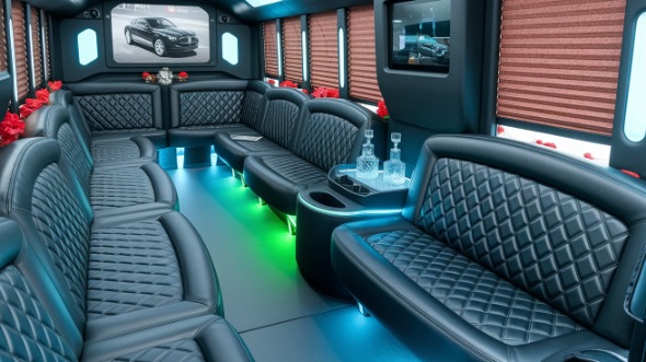 clinton sprinter limo rental interior